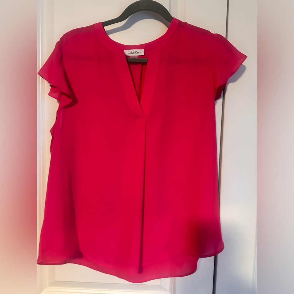 Calvin Klein hot pink blouse
